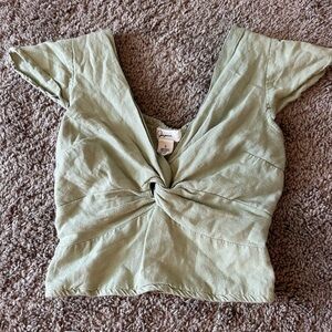 Light green crop top